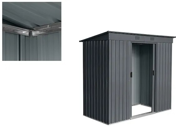 Záhradný domček BestBerg ZDR-2A / 2,4 m² / 110 x 217 x 191 cm / sivá
