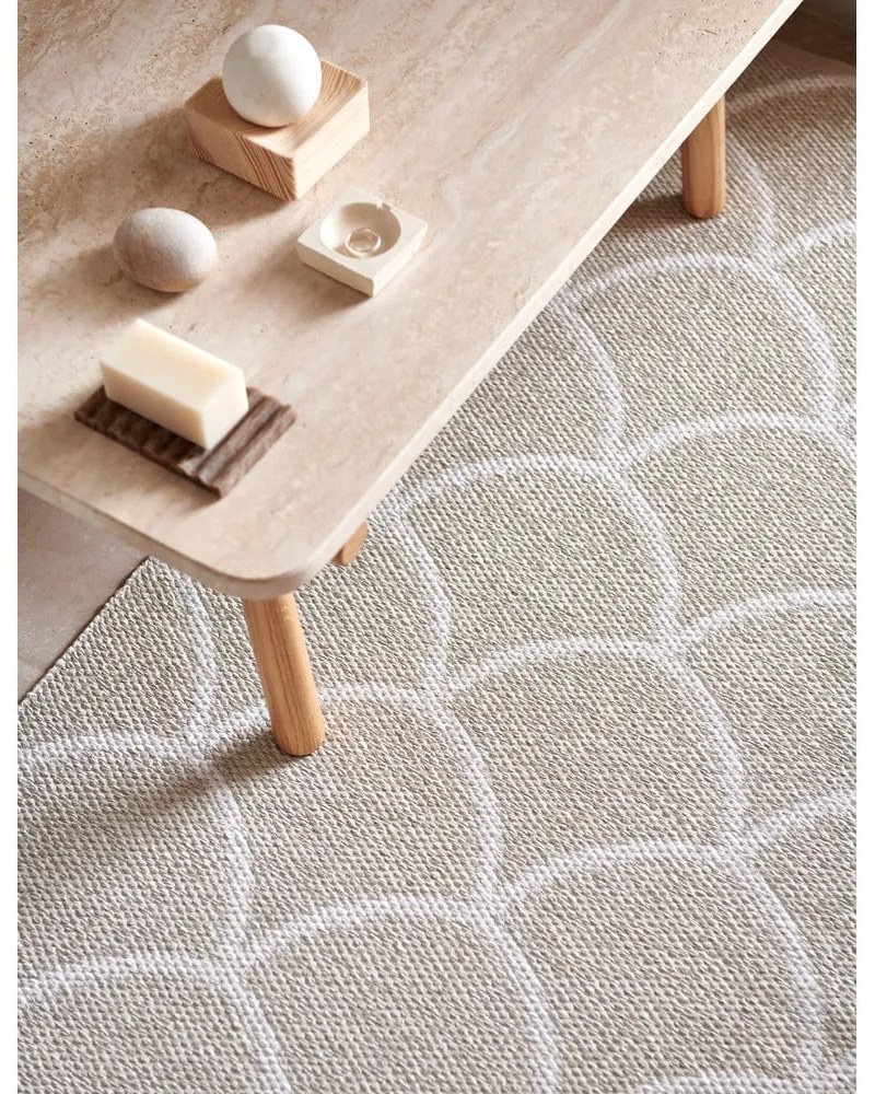 Krémový vnútorný a vonkajší behúň 70x225 cm Kotte Linen – Pappelina