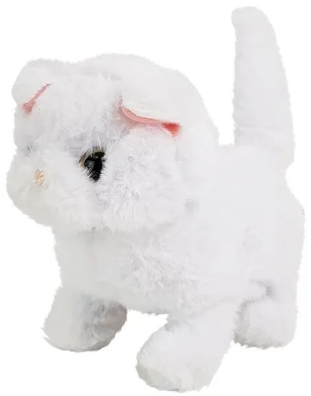 LEAN TOYS Interaktívne zvieratko - Biela Perzská mačka