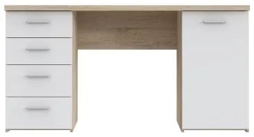 Písací stôl ARENO biela/dub sonoma