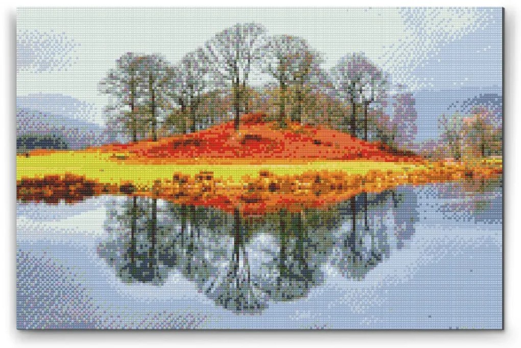 Gario Diamantové maľovanie Jazerná oblasť Cumbria, Veľká Británia Rozmery: 120 x 80 cm, Rámovanie: S vnútorným rámom, Diamanty: Štvorcové