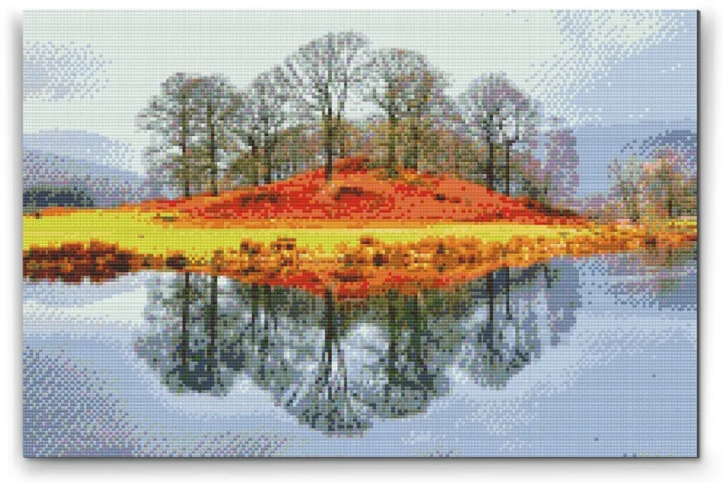 Gario Diamantové maľovanie Jazerná oblasť Cumbria, Veľká Británia Rozmery: 60 x 40 cm, Rámovanie: Iba zrolované plátno, Diamanty: Okrúhle