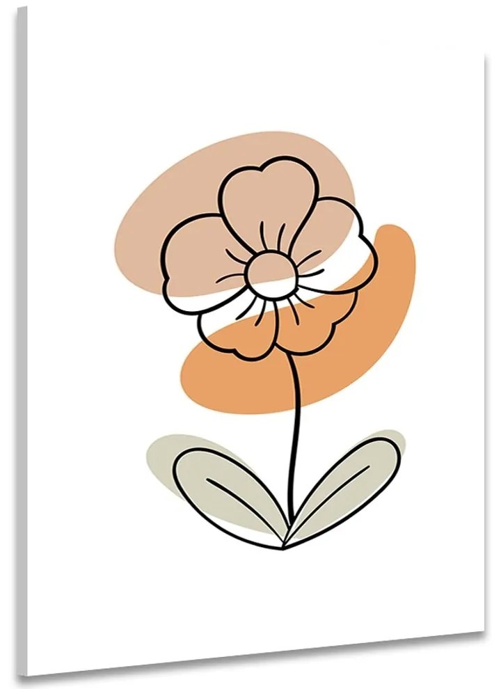 Obraz minimalistický kvet na bielom pozadí No4 - 40x60