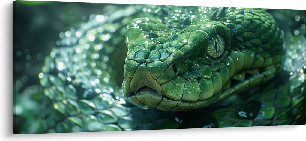 Obraz - Portrét hada (120x50 cm)