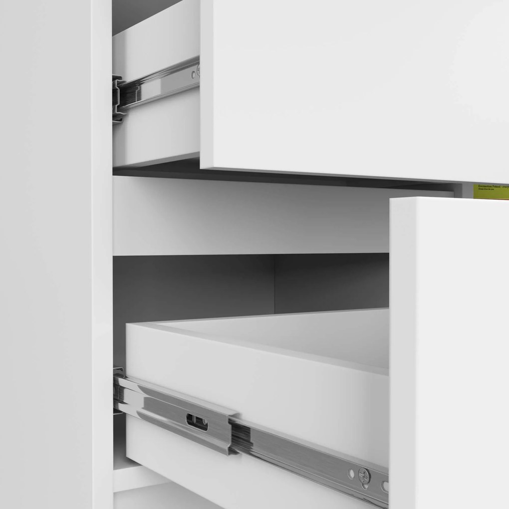 Komoda JERRY K 80 cm 1 dvere 3 zásuvky biela