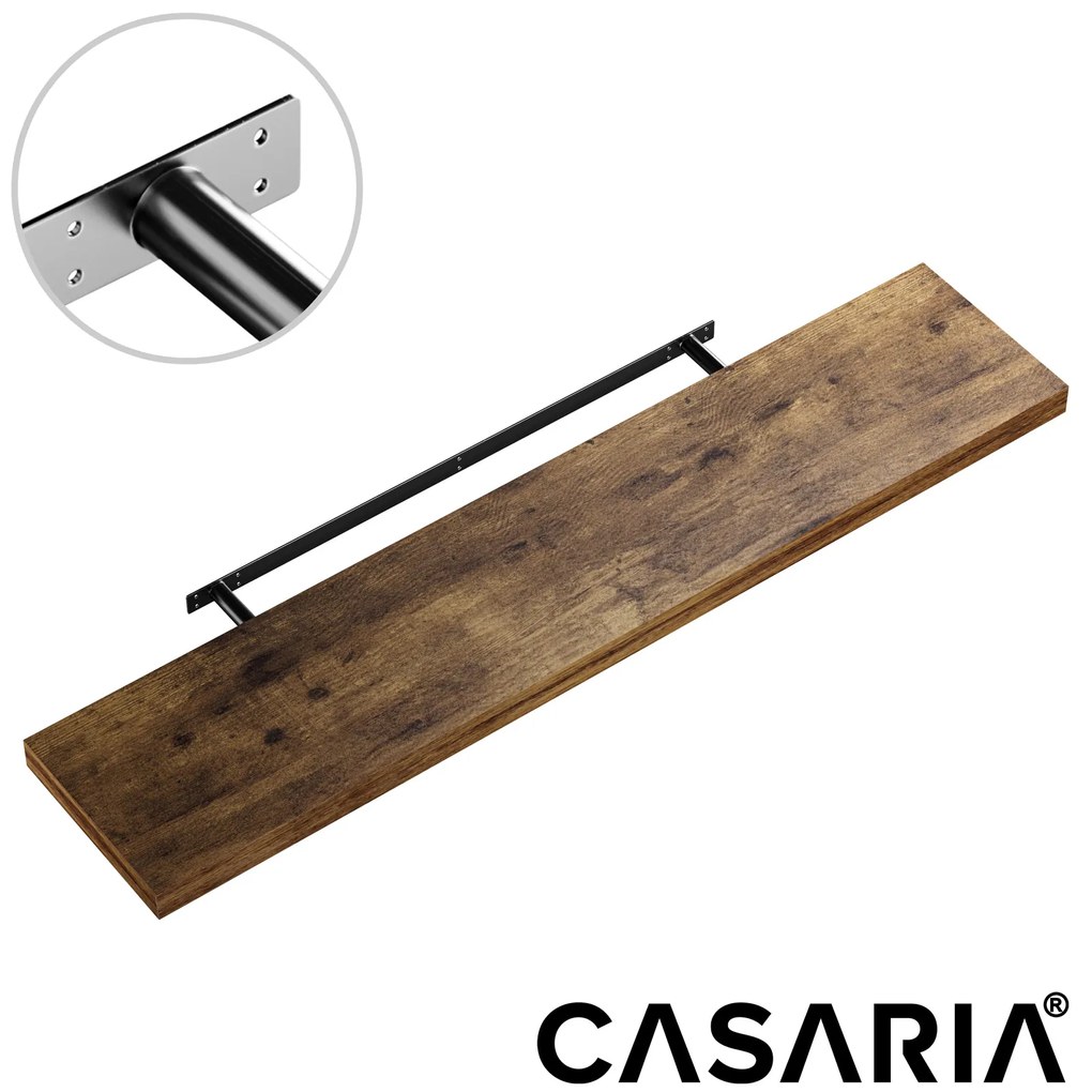 Casaria Nástenná polica FIGO+ konzola, 110 cm, tmavý dub