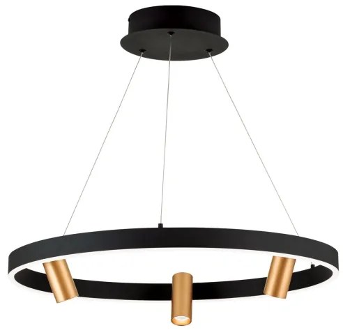 Orion HL 6-1667/3-LED Stmievateľný luster na lanku BERLIN LED/50W/230V čierna/zlatá
