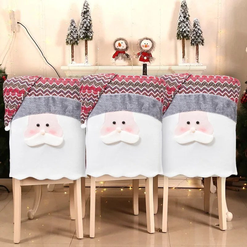 Tutumi Tutumi, poťah na operadlo stoličky Santa Claus 6ks YX22020, šedá, CHR-00690