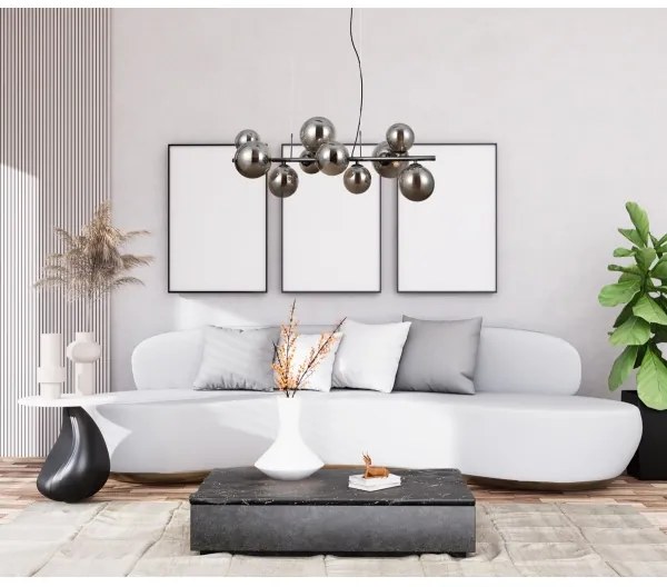 ITALUX PND-406007-10A-BCR - Luster na lanku CANELLO 10xG9/5W/230V čierna