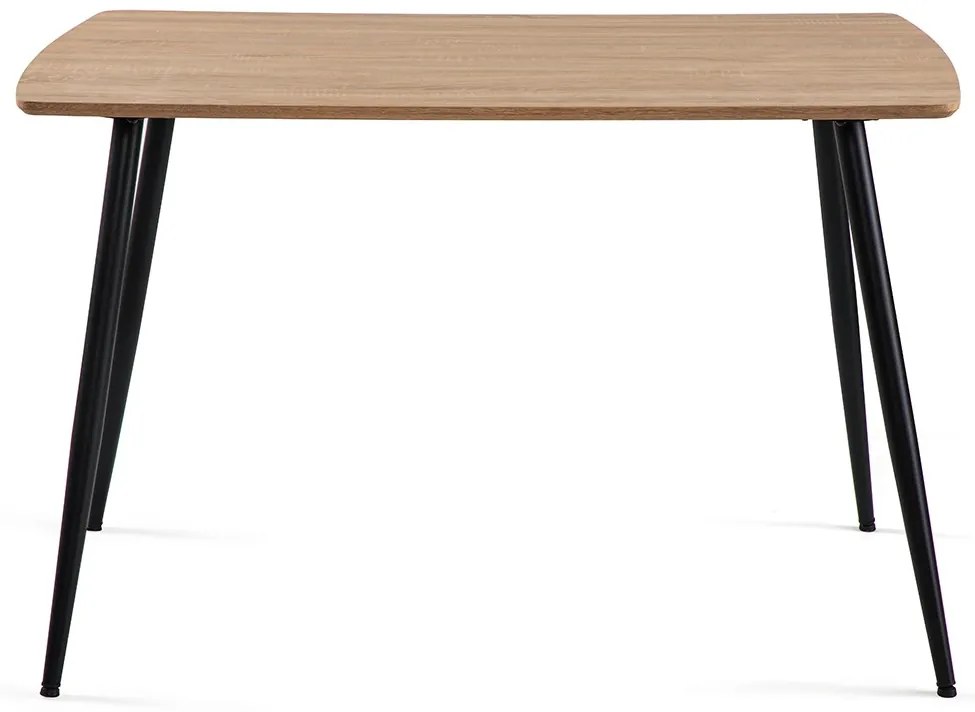 Noela Jedálenský stôl prírodný dekor s čiernou podnožou VILIS 120