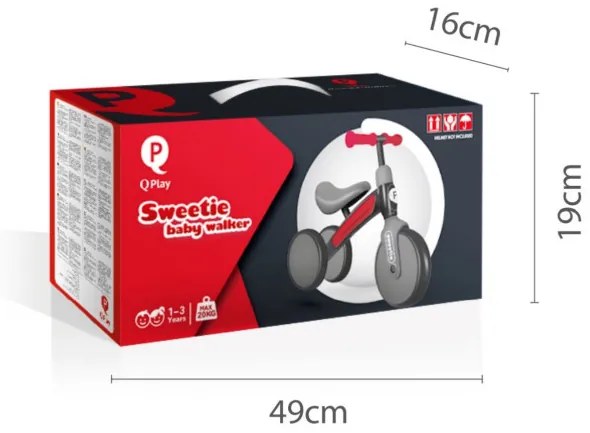 Odrážadlo Qplay Sweetie červené
