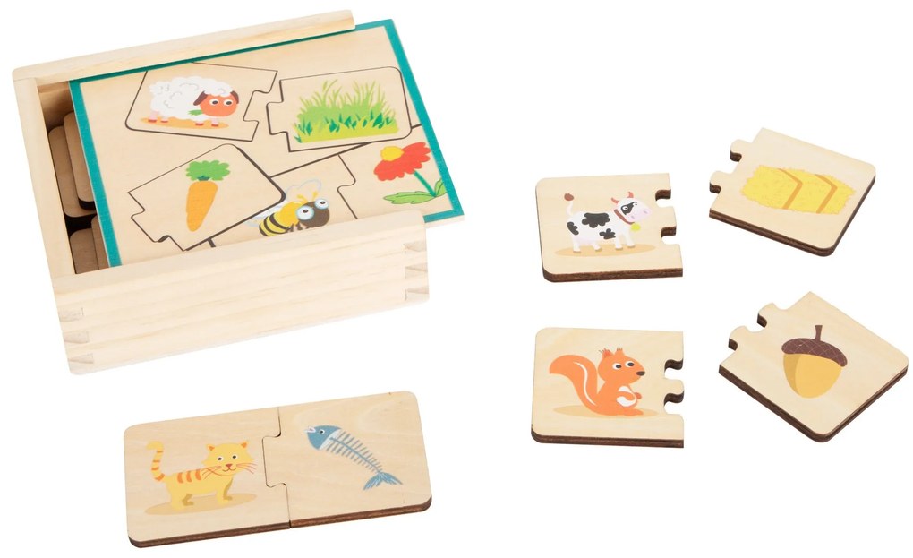 Small foot Vzdelávacie puzzle - kŕmenie zvierat