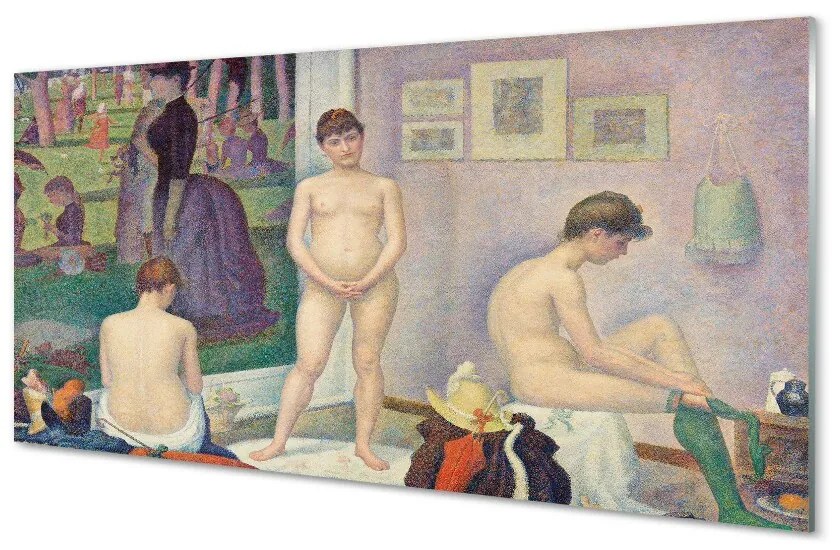 Obraz na skle Umenie maľované modely 100x50 cm