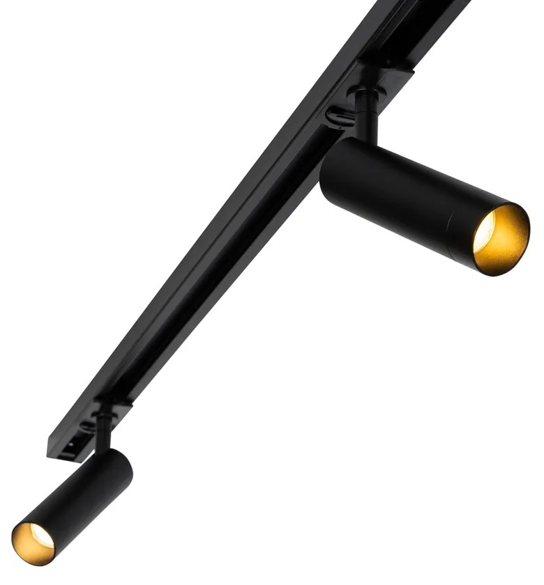 Moderný koľajnicový systém s 5 reflektormi čierny 1-fázový 3,5 cm - Iconic Jeana Luxe