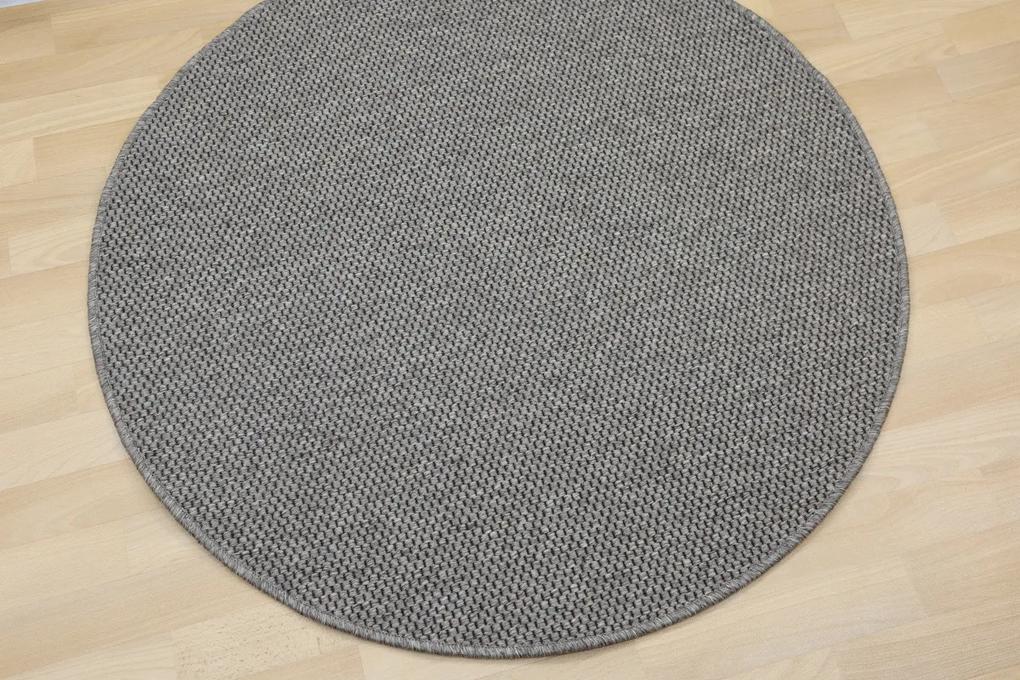 Vopi koberce Kusový koberec Nature tmavo béžový okrúhly - 80x80 (priemer) kruh cm