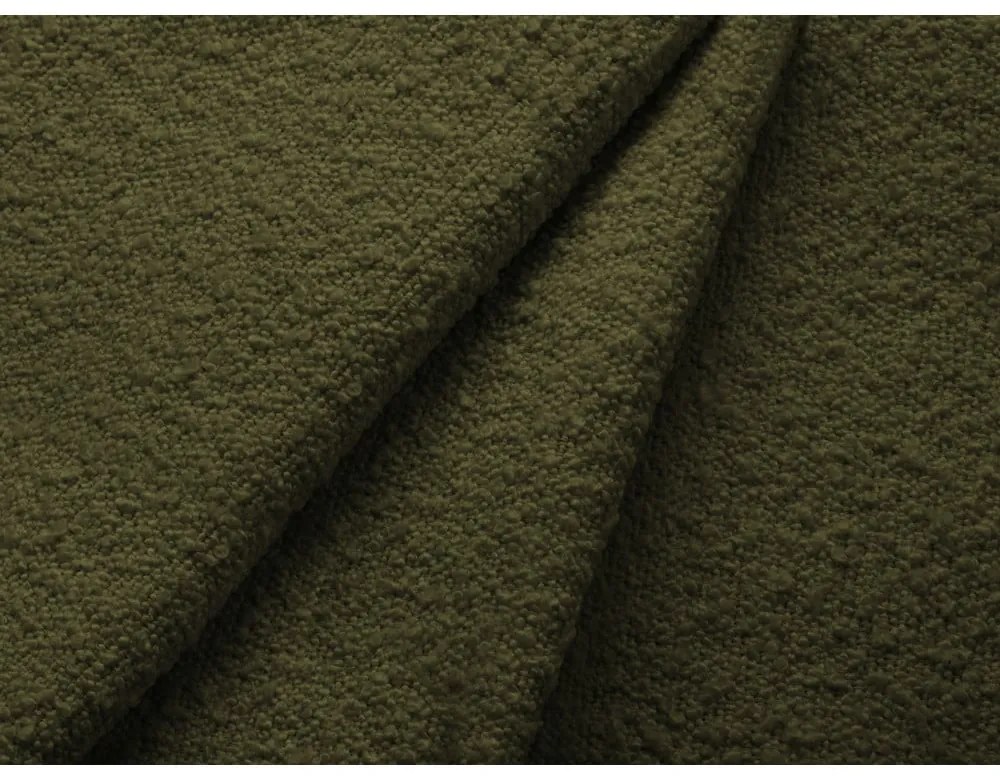Tmavozelená rozkladacia pohovka z textílie bouclé 247 cm Jodie – Micadoni Home