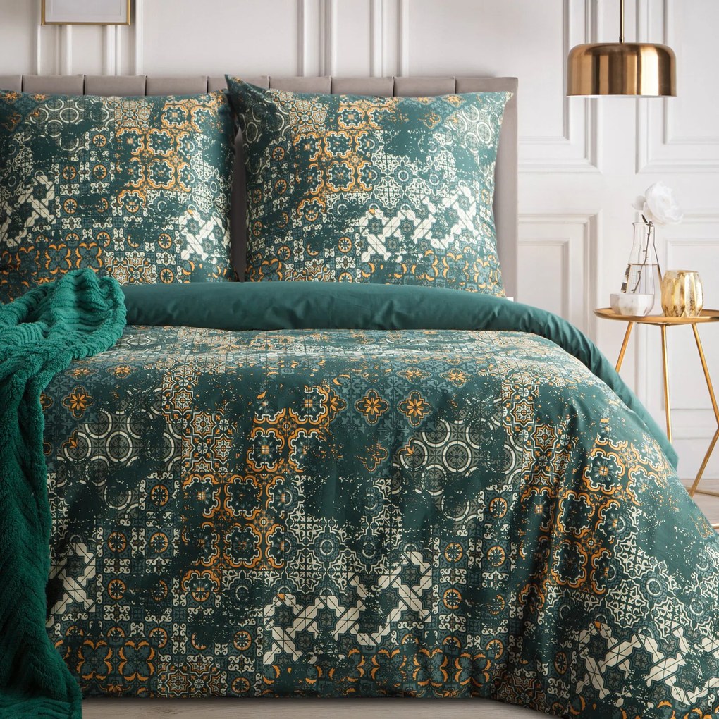 SATÉNOVÉ OBLIEČKY SPRING69 140X200 CM, 1 KS 70X80 CM VZOROVANÉ