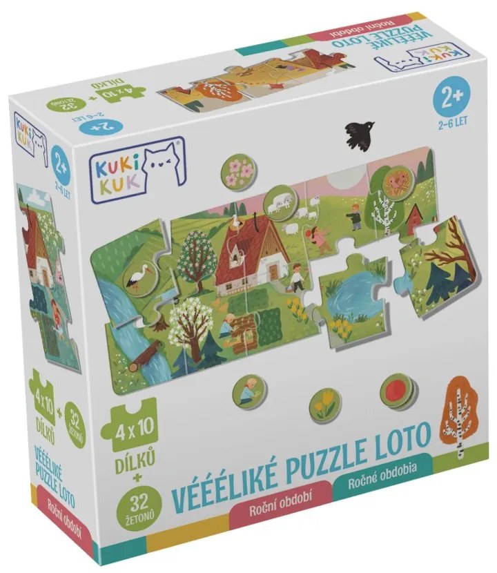 Kukikuk Véééliké puzzle Loto Roční období - Betexa