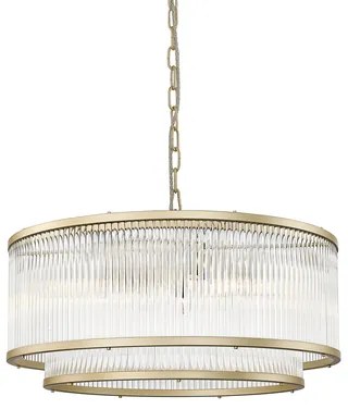 Luster na reťazi zlatý 6xE14 SERGIO P0528-06H-V6AC