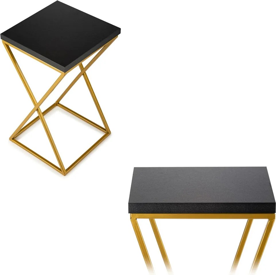 STOJAN NA KVETINÁČ LOFT6 40X24X24 CM ZLATÁ/ČIERNA