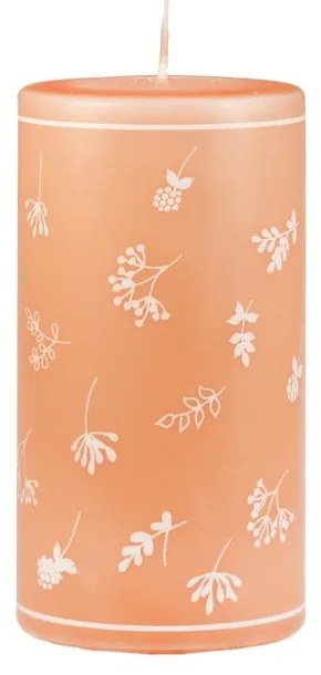 Oranžová sviečka Unipar Fleur, doba horenia 87 h