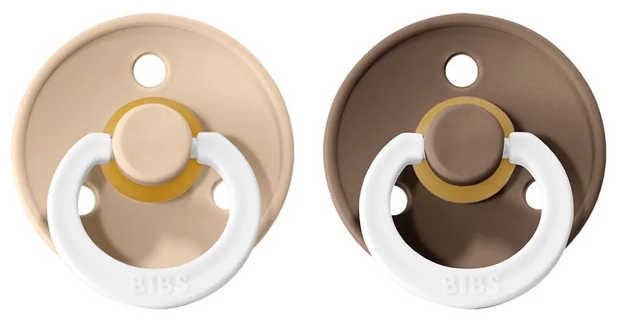 BIBS Colour cumlíky, kaučuk NOČNÉ 2ks - veľkosť 1 - Vanilla Dark Oak
