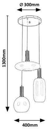 Rabalux - Luster na lanku 3xE27/60W/230V