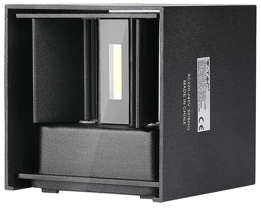 LED Solution Čierne fasádne LED svietidlo hranaté 5W IP65 Farba svetla: Teplá biela 217078