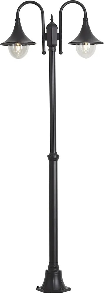 Klasická vonkajšia lampa čierna 200 cm IP44 - Daphne