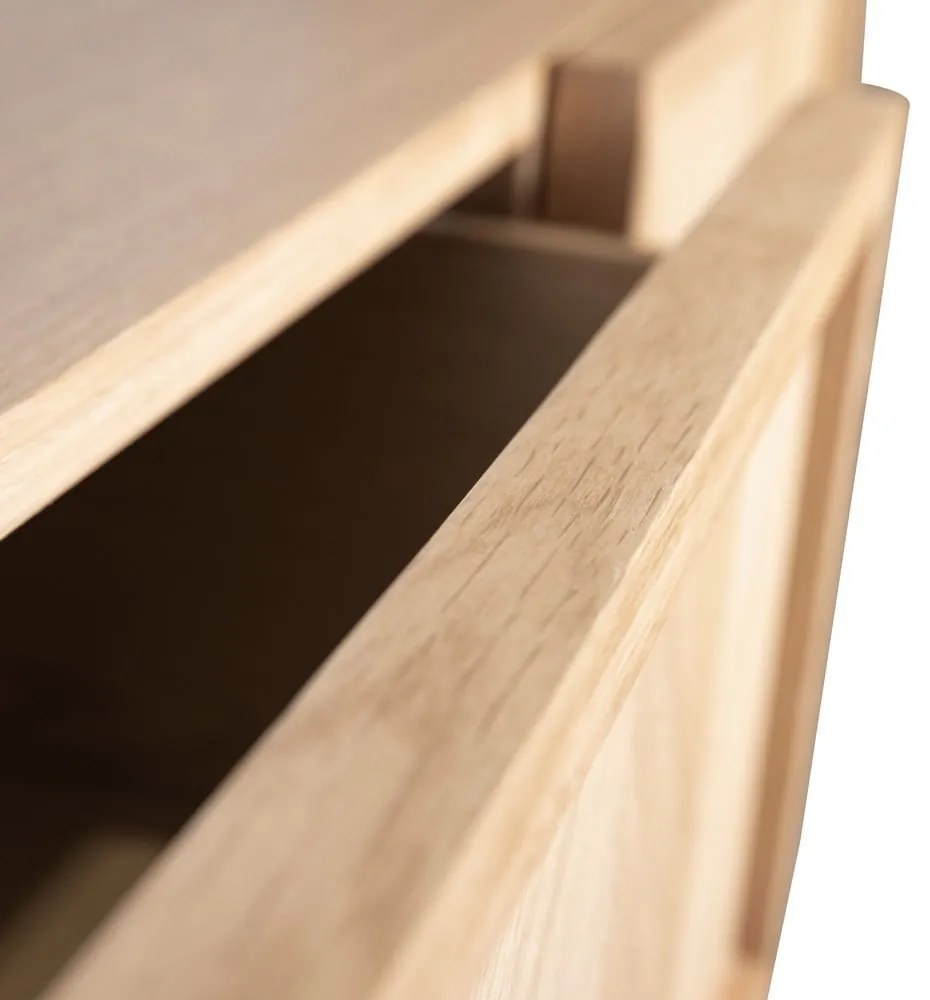 Konzolový stolík v dekore duba v prírodnej farbe 38x150 cm Herringbone – Hübsch
