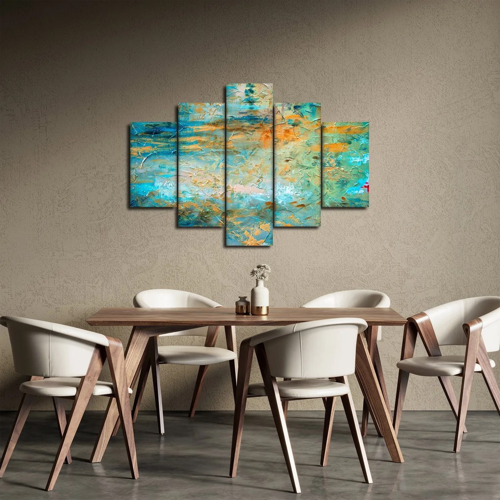 Obraz modrej abstrakcie (150x105 cm)