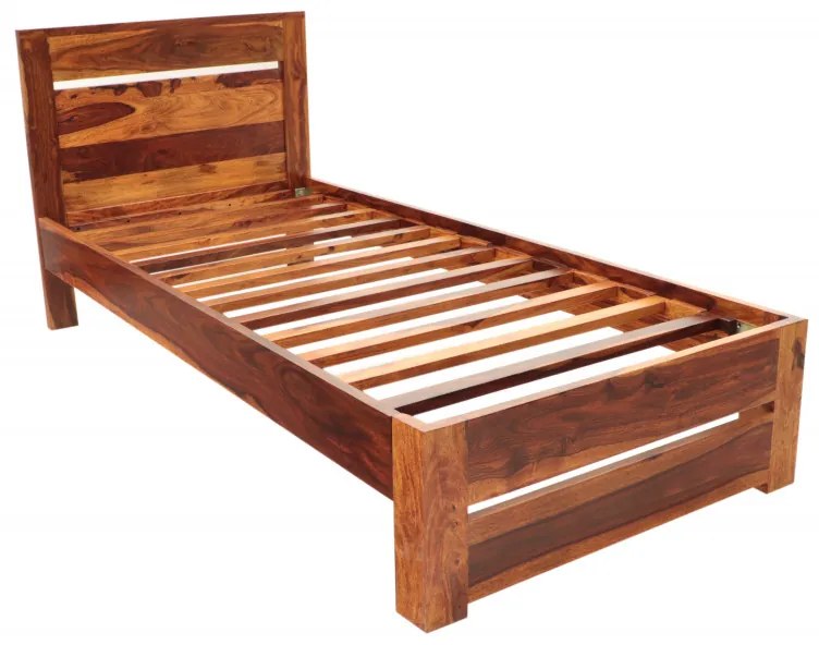 Posteľ Gani 90x200 z indického masívu palisander Only stain