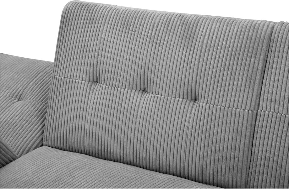 Svetlosivá menčestrová rozkladacia rohová pohovka Hartford – Støraa