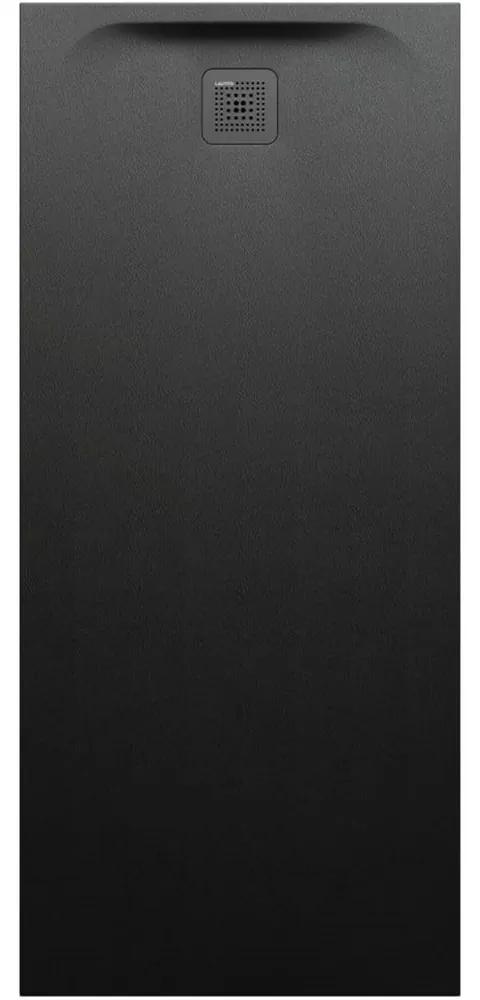 LAUFEN Pro obdĺžniková sprchová vanička z materiálu Marbond, odtok na kratšej strane, 1700 x 750 x 46 mm, čierna matná, H2149510800001