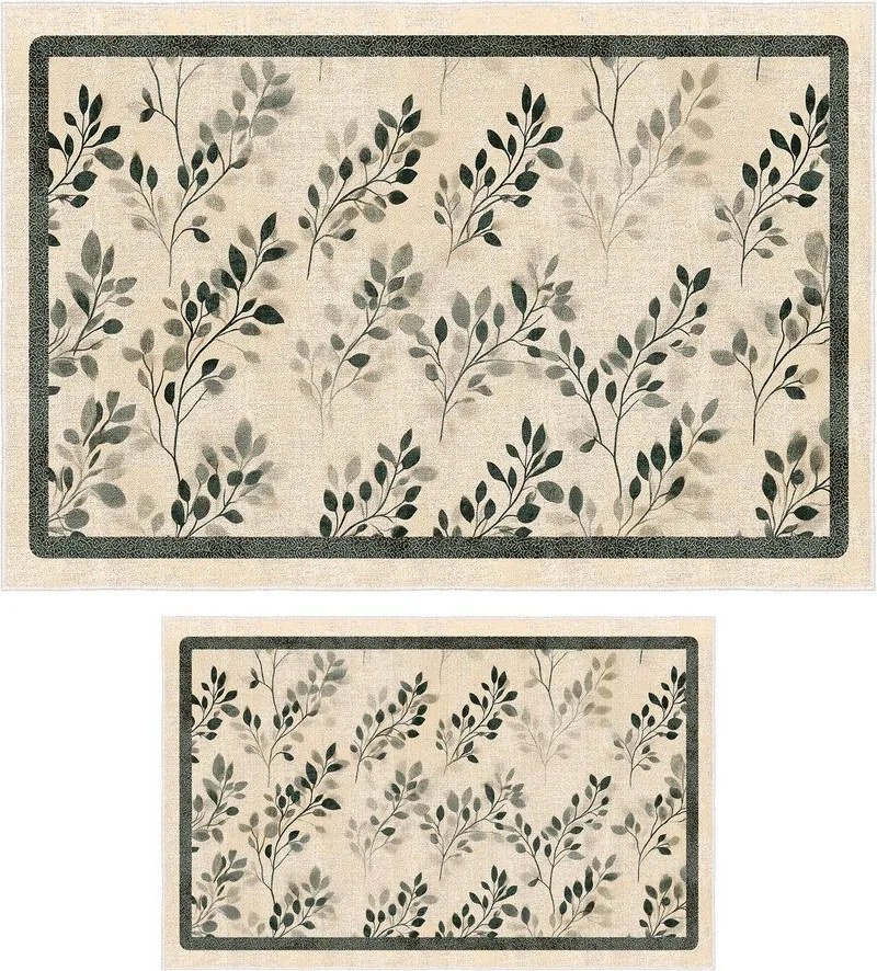 Béžové kúpeľňové predložky v súprave 2 ks 60x100 cm – Foutastic