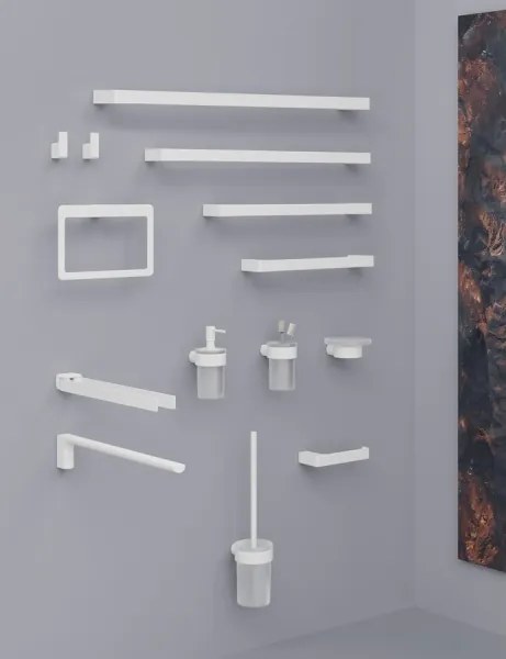 Gedy - SADA 2 ks nástenných háčikov PIRENEI, matná biela