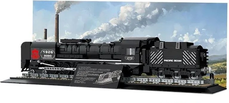 Sada stavebných kociek retro lokomotívy, 1546 dielikov