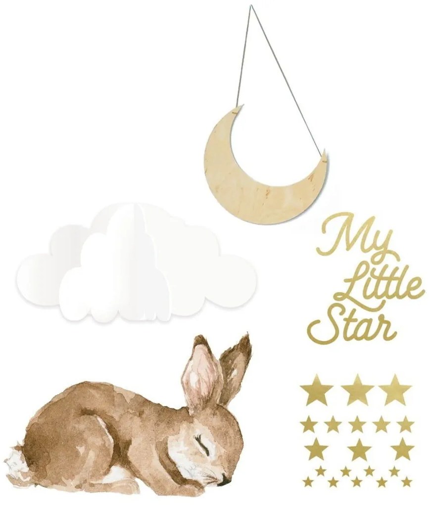 Samolepka do dětského pokoje zajíček set