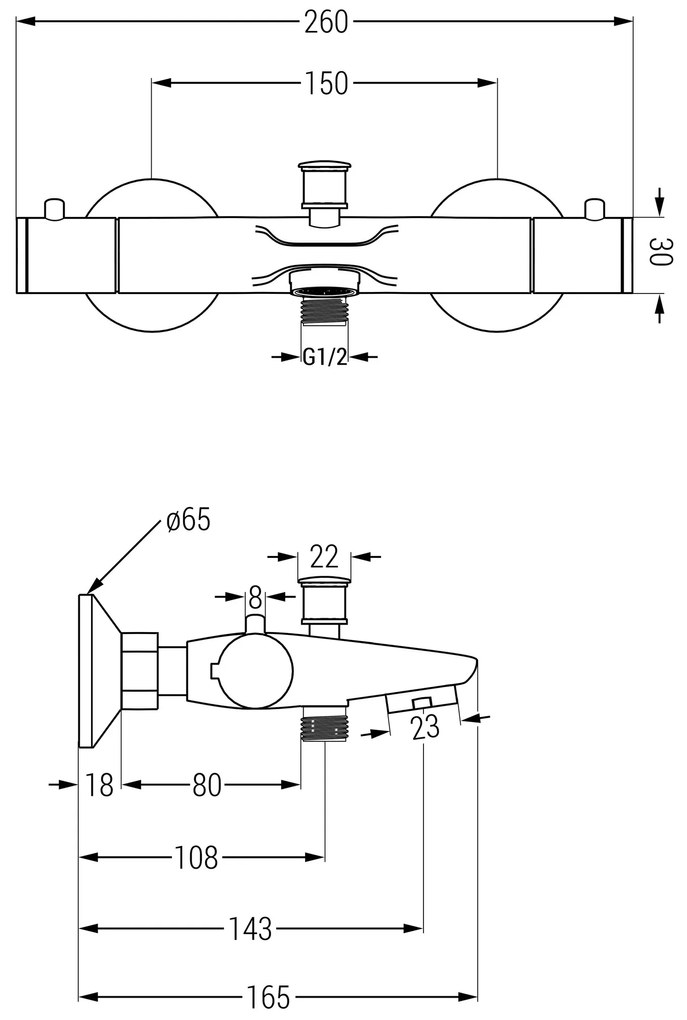 Mexen Tord vaňovo-sprchový set s dažďovou sprchou a vaňovou termostatickou batériou Nox, chrómová, 77350200-00