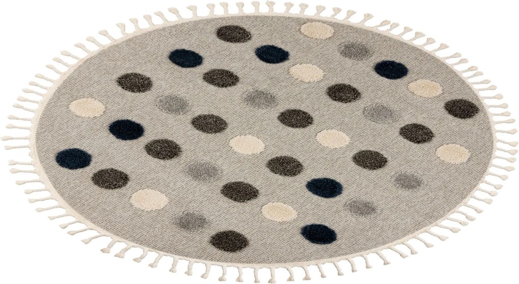 Detský kusový koberec My Fano 394 Dots kruh, 133x133 (priemer) kruh, viacfarebná, detská izba, Obsession