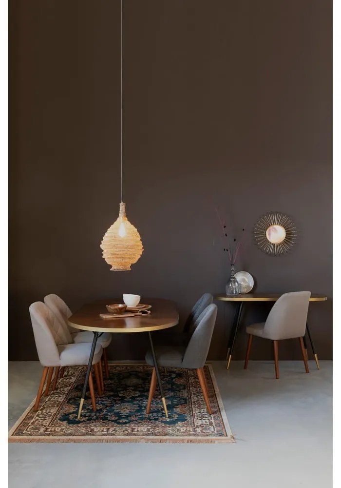 Závesné svietidlo v zlatej farbe White Label Lena, ø 37 cm