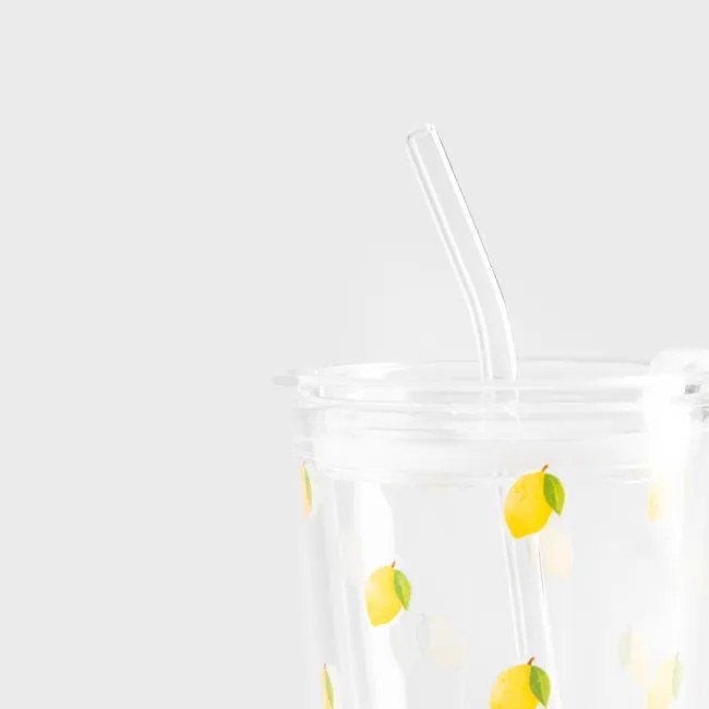 Pohár EMBO SUMMER so slamkou 745904 400 ml
