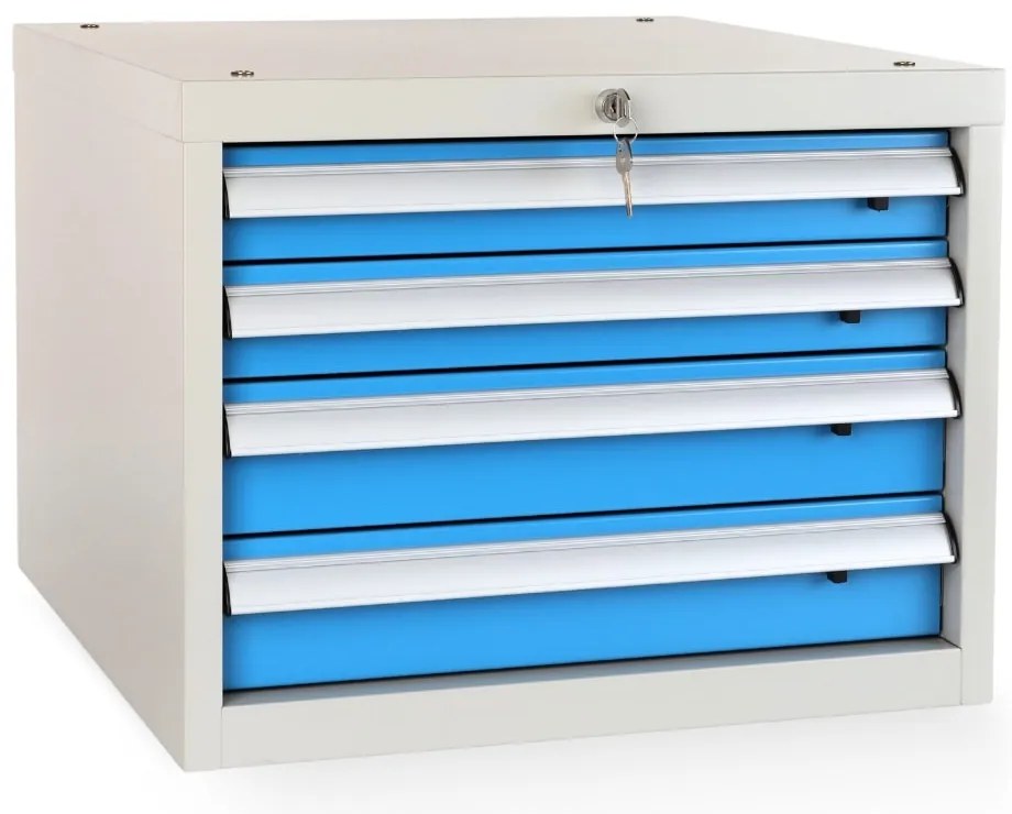 Dielenský stôl Solid MDF-40, 210 cm, závesný box, čierna