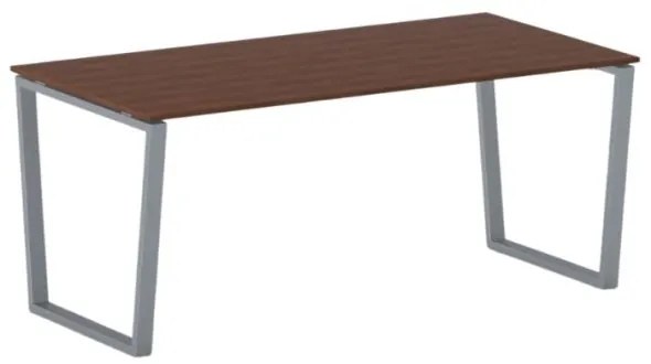 Kancelársky stôl PRIMO IMPRESS, sivostrieborná podnož, 1800 x 900 mm, čerešňa
