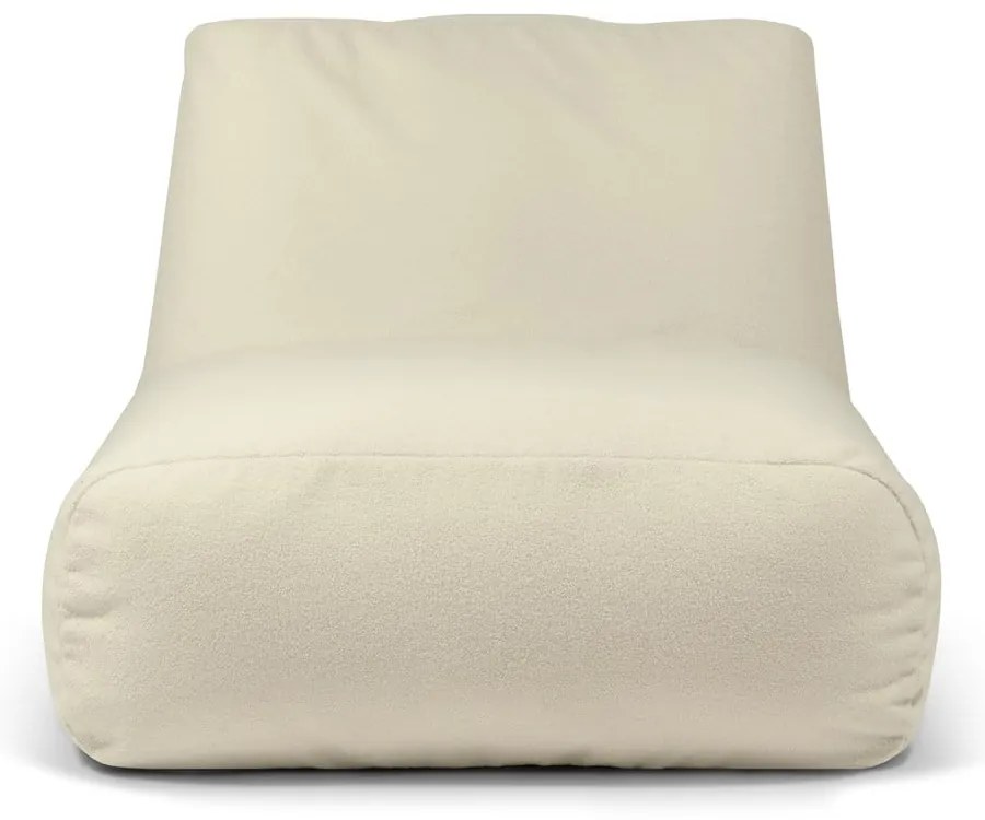 Krémový sedací vak z textílie buklé Tube 100 – SLOWDOWN