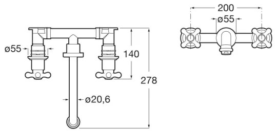Roca A5A474BC00 - Umývadlová batéria pre podomietkovú inštaláciu CARMEN chróm
