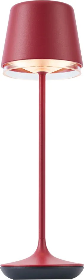 Stolná lampa červená vrátane LED IP65 Nabíjateľná s nabíjacou stanicou - Treble