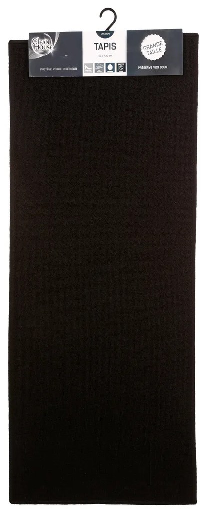 Predložka do kúpeľne Five, 50x120 cm, čierna