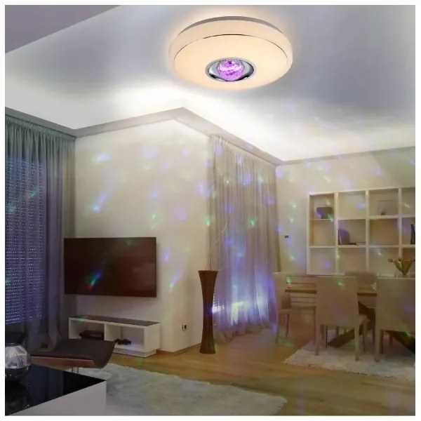 LED RGB Stmievateľné stropné svietidlo MAGIC DISCO LED/18W/230V + diaľkové ovládanie