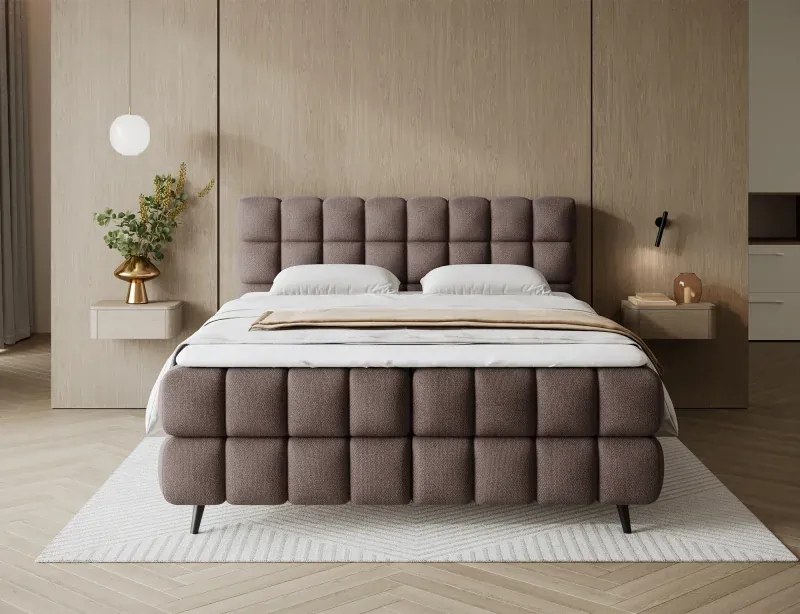 Kontinentálna posteľ Sabrina 140x200, hnědá (tonall 22)